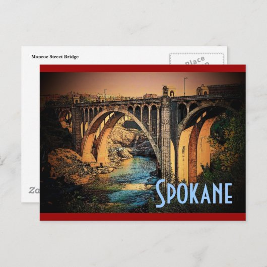 Spokane Briefkaart (Voorkant / Achterkant)