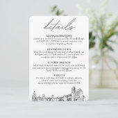 Spokane Bruiloft Details Behuizing Kaart (Staand voorkant)