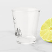 Spokane bruiloft gunst gepersonaliseerd gejuich shot glas (Rechts)