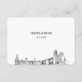 Spokane Bruiloft Traditionele RSVP Maaltijd Optie Informatiekaartje (Achterkant)