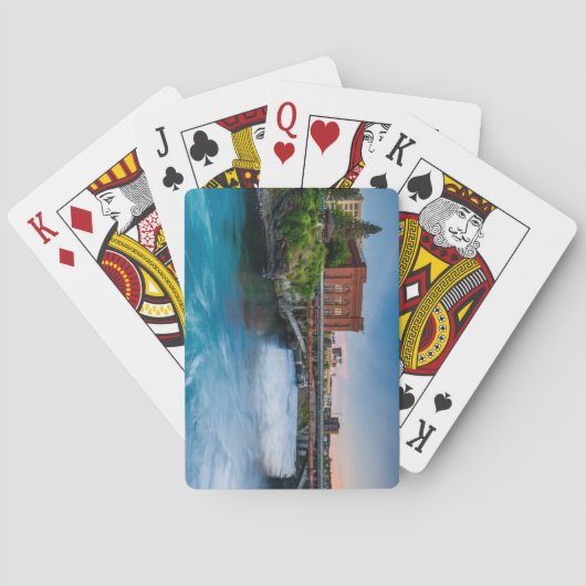 Spokane, de rivier de Washington-Spokane op de Sun Pokerkaarten (Achterkant)