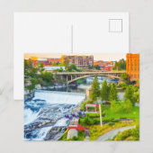 Spokane Falls Washington Postkaart (Voorkant / Achterkant)