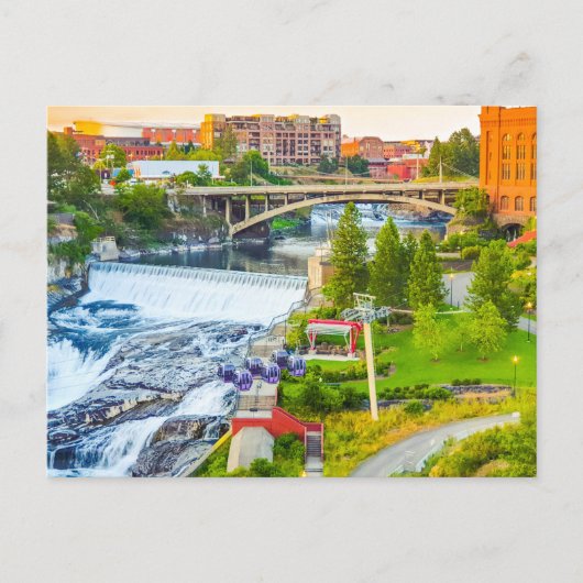 Spokane Falls Washington Postkaart (Voorkant)