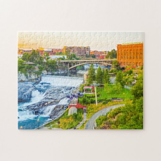 Spokane Herfsten Jigzaag Puzzle Legpuzzel (Horizontaal)