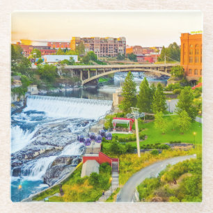 Spokane Herfsten Washington Glass Onderzetter