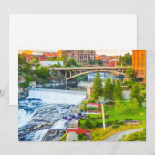 Spokane Herfsten Washington Holiday Kaart (Voorkant / Achterkant)