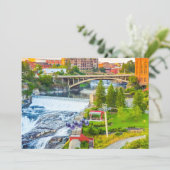 Spokane Herfsten Washington Holiday Kaart (Staand voorkant)