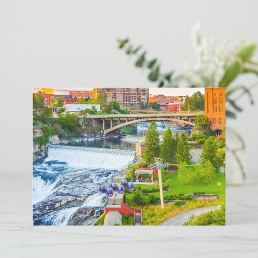 Spokane Herfsten Washington Holiday Kaart (Staand voorkant)