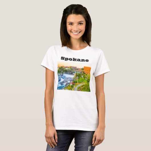 Spokane Herfsten Washington T-Shirt (Voorkant volledig)