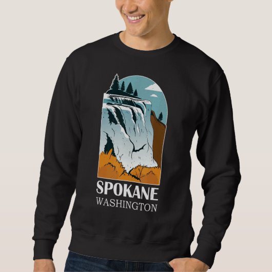 Spokane Herfsten Washington Waterfall Trui (Voorkant)