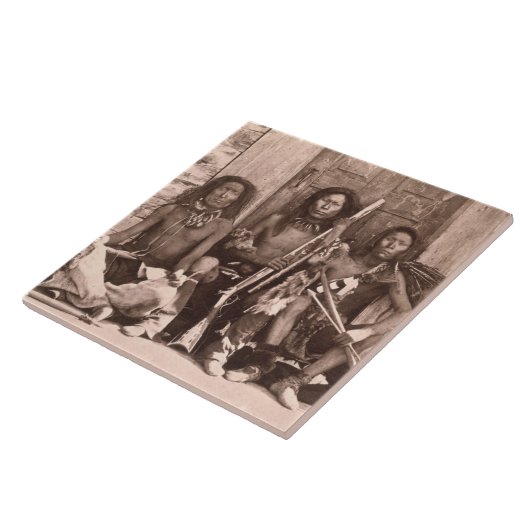 Spokane Indians, 1861 (foto) Tegeltje (Zijkant)