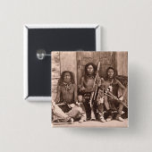 Spokane Indians, 1861 (foto) Vierkante Button 5,1 Cm (Voorkant /achterkant)