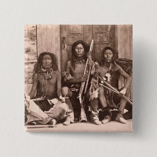 Spokane Indians, 1861 (foto) Vierkante Button 5,1 Cm (Voorkant)