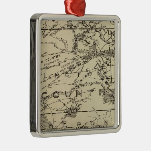 Spokane Land Metalen Ornament (Rechts)