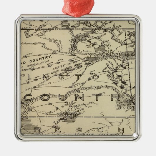 Spokane Land Metalen Ornament (Voorkant)