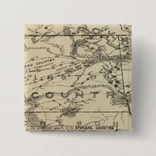 Spokane Land Vierkante Button 5,1 Cm