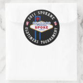Spokane Oldtimers Puck Ronde Sticker (Tas)