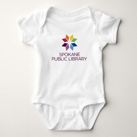 Spokane Openbare Bibliotheek Baby Bodysuit (Voorkant)