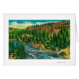 Spokane River en Suspension Foot Bridge