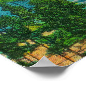 Spokane River en Suspension Foot Bridge Poster (Hoek)