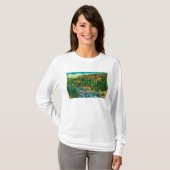 Spokane River en Suspension Foot Bridge T-shirt (Voorkant volledig)