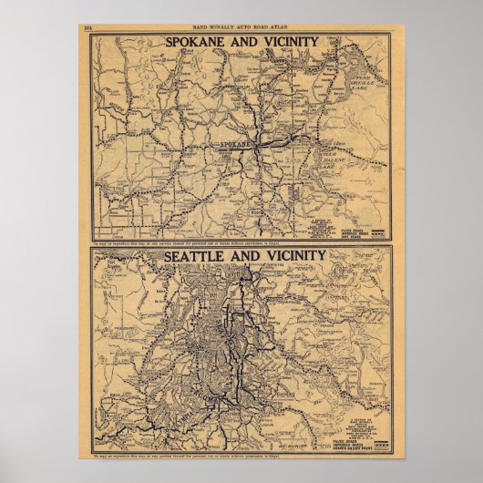 Spokane, Seattle Poster (Voorkant)