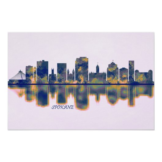 Spokane Skyline Perfect Poster (Voorkant)