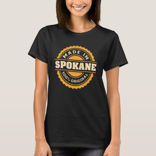 Spokane thuisstad t-shirt (Voorkant)
