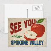 Spokane Valley Washington Apple -  Briefkaart (Voorkant / Achterkant)