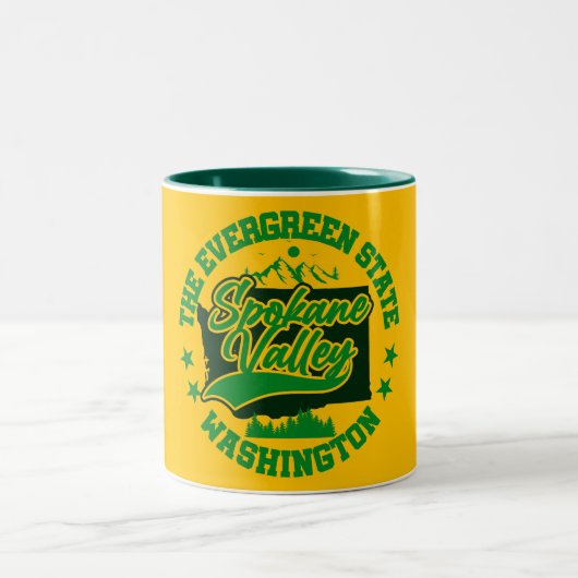 Spokane Valley, Washington Tweekleurige Koffiemok (Center)