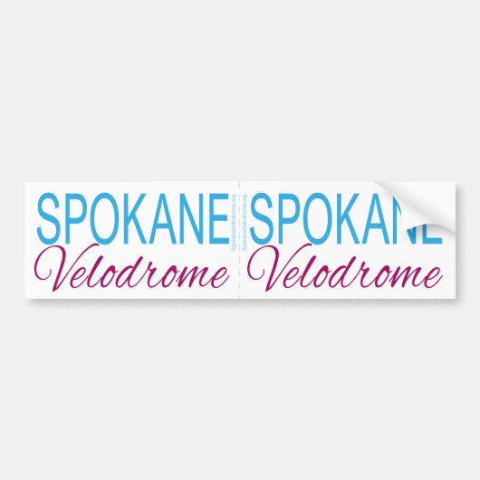 Spokane Velodrome TWEE in één Bumpersticker (Voorkant)