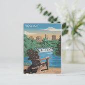 Spokane-Vintage Briefkaart (Staand voorkant)