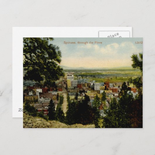 Spokane, Vintage van Washington Briefkaart (Voorkant / Achterkant)