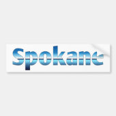 Spokane WA Blue Bumpersticker (Voorkant)