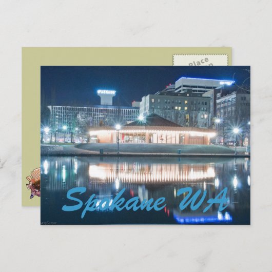 SPOKANE WA BRIEFKAART (Voorkant / Achterkant)