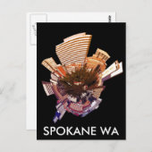 spokane WA Briefkaart (Voorkant / Achterkant)