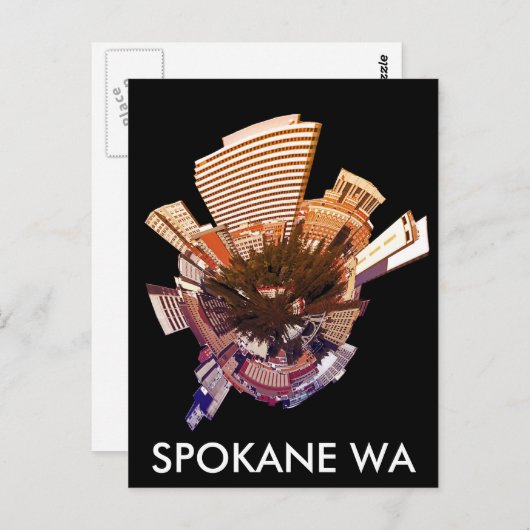 spokane WA Briefkaart (Voorkant / Achterkant)