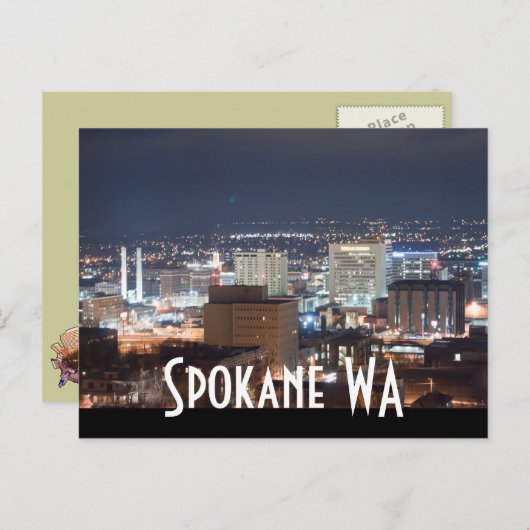 SPOKANE WA BRIEFKAART (Voorkant / Achterkant)