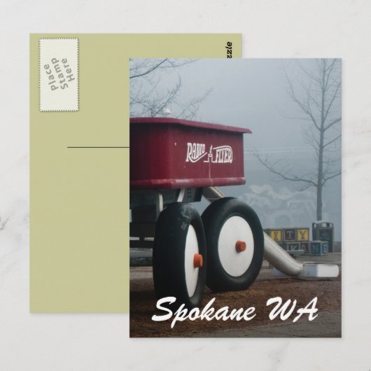 SPOKANE WA BRIEFKAART (Voorkant / Achterkant)