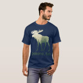 Spokane WA Moose Forest Tree Hunter Wildlife T-shirt (Voorkant volledig)