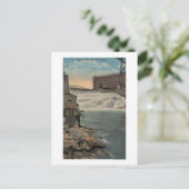 Spokane, WA - Paar Gevist op onderste Herfsten Briefkaart (Staand voorkant)