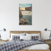 Spokane, WA - Paar Gevist op onderste Herfsten Canvas Afdruk (Insitu (Slaapkamer))