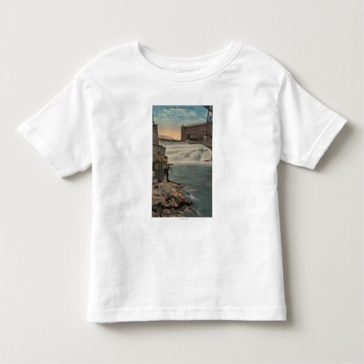 Spokane, WA - Paar Gevist op onderste Herfsten Kinder Shirts (Voorkant)