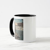 Spokane, WA - Paar Gevist op onderste Herfsten Mok (Voorkant links)