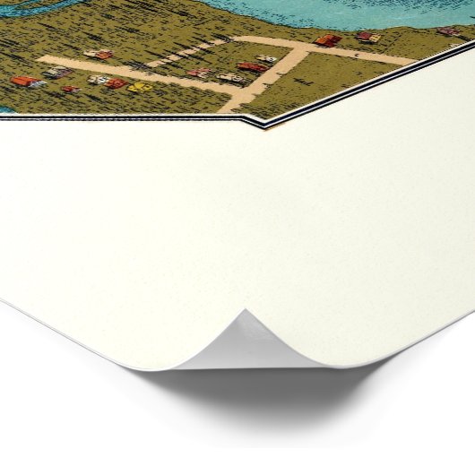 Spokane, WA Panoramic Map - 1905 Poster (Hoek)