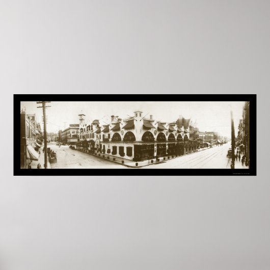 Spokane WA Restaurant Foto 1908 Poster (Voorkant)