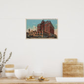 Spokane, WA - Uitzicht Davenport Hotel #1 Poster (Keuken)