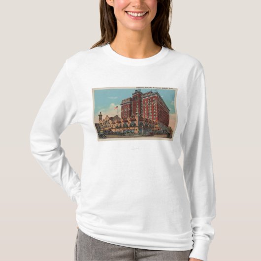 Spokane, WA - Uitzicht Davenport Hotel #1 T-shirt (Voorkant)