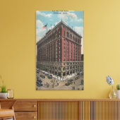 Spokane, WA - Uitzicht Davenport Hotel Canvas Afdruk (Insitu (Woonkamer))