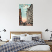 Spokane, WA - Uitzicht in het centrum met horeca Canvas Afdruk (Insitu (Slaapkamer))